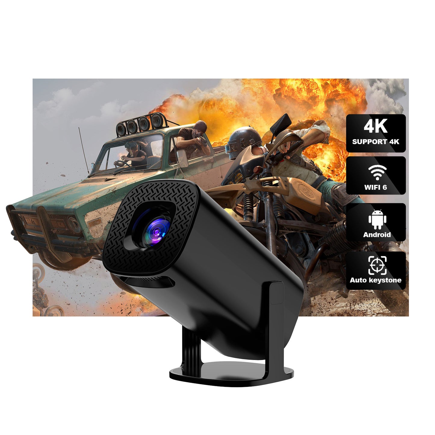 Portable Home Cinema Bedroom Living Room Wall Projector